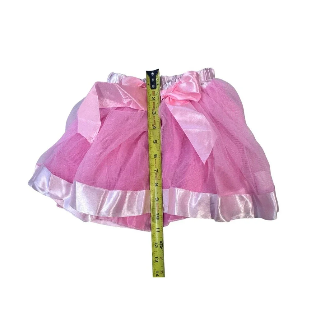 Girls Medium Pink Fluffy Petticoat Tutu Skirt Ballet Dress Up